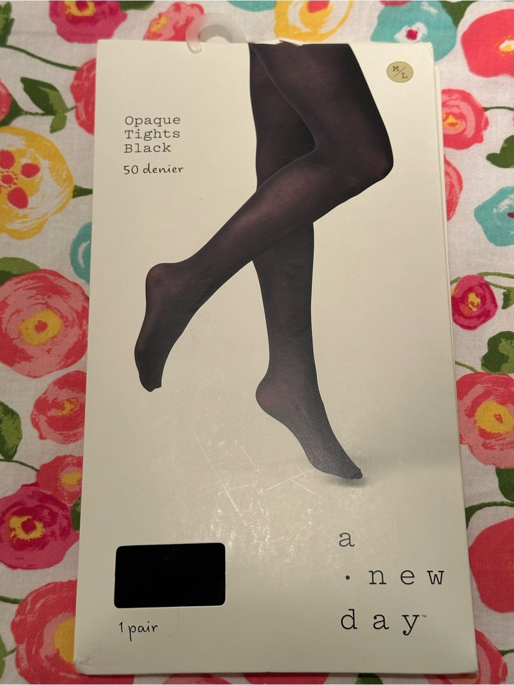 a new day Black Opaque 50 Denier Tights